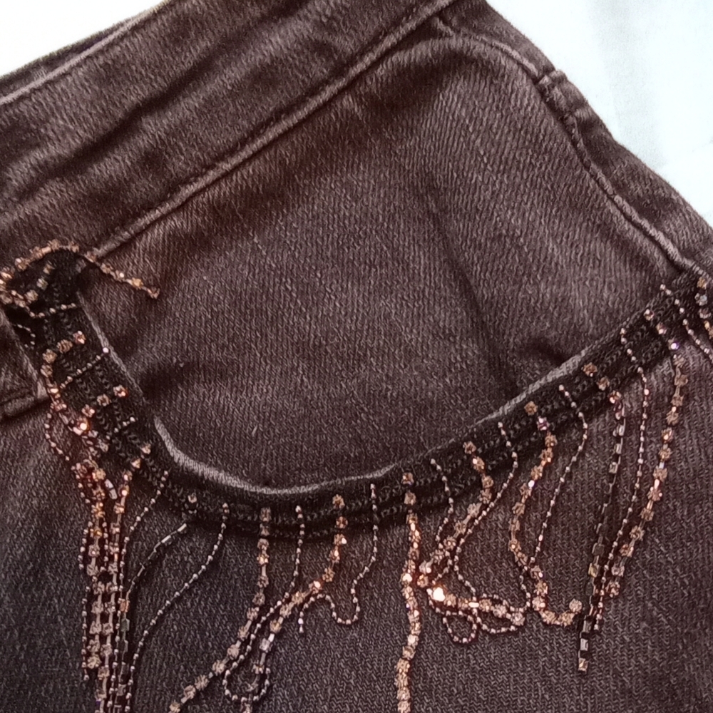 Francesca's Collections Dark Gray Straight Leg Jeans - Picture 6 of 9
